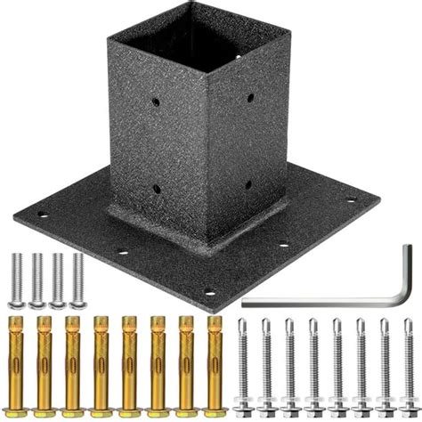 4x4 mail box metal post holder|4x4 post metal base mount.